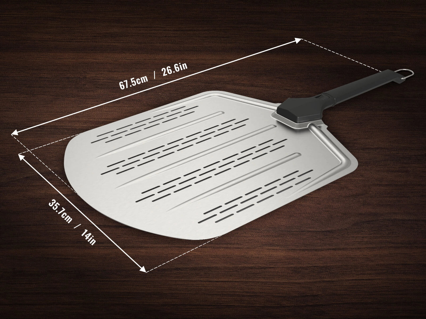 WITT PERFORATED PIZZA PEEL 14"/36CM