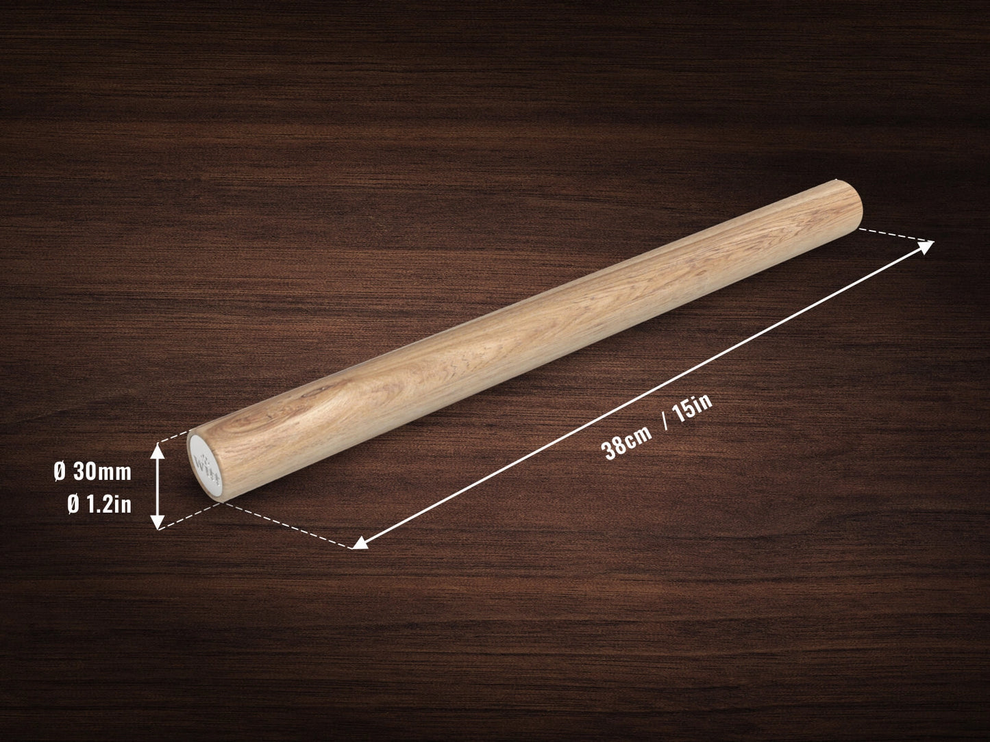 WITT WOOD PIZZA ROLLER PIN